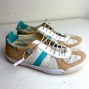 𝅺PLAE "Butler" Leather Sneaker Shoe in Turtle Dove, Women's 6.5